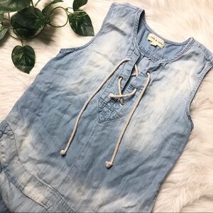 Cloth & Stone Sleeveless Denim Top Small